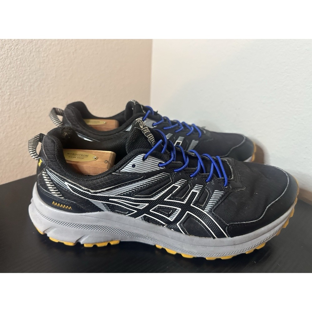 Asics Trail Scout 2 Trail Running Shoes Men Size 11.5 Black Yellow 1011B181